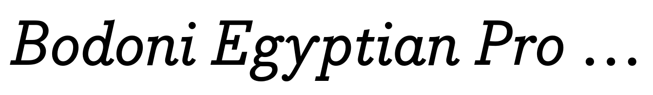 Bodoni Egyptian Pro Medium Italic